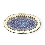 200 Bunzlau ovale Serveerschaal 340X Serveerschalen